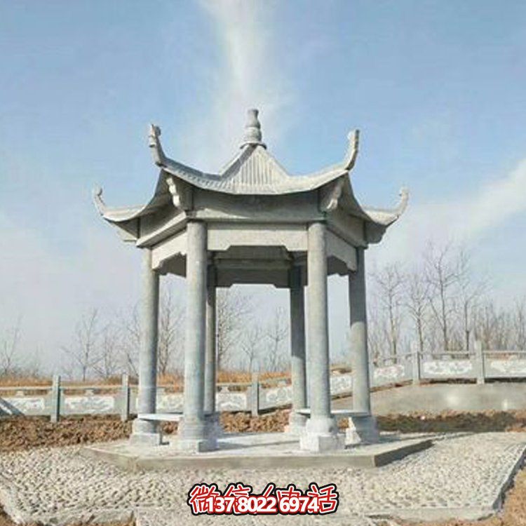 中式園林石亭恢復(fù)古樸，演繹雄偉