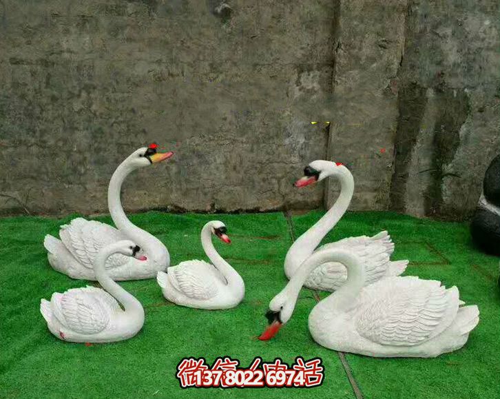 雕塑仿真天鵝，裝飾庭院、酒店、別墅等空間