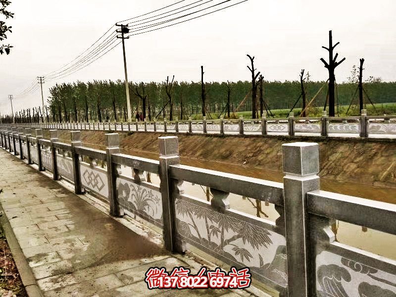 美化城市河道，完美防護(hù)欄桿，大理石裝飾