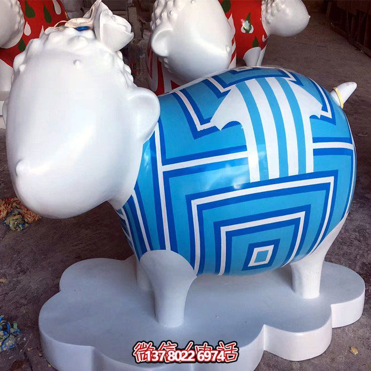 彩繪仿真羊雕塑——商場(chǎng)、公園、廣場(chǎng)的精美裝飾