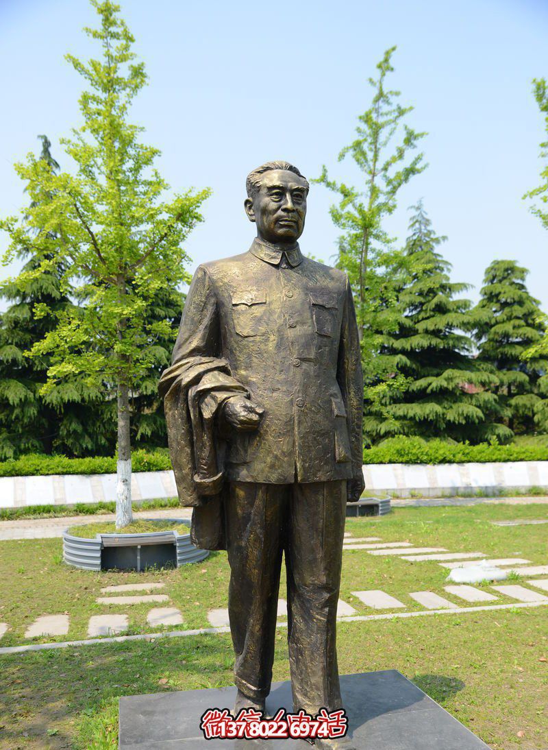 紀(jì)念周恩來偉人雕塑，緬懷歷史，見證輝煌