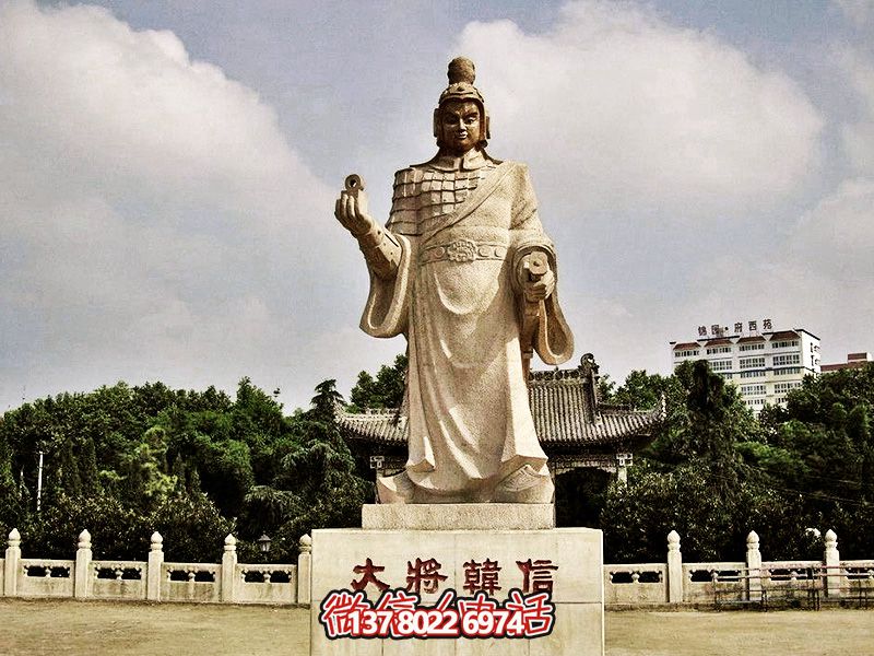 以漢白玉雕塑緬懷韓信，美化景區(qū)，展現(xiàn)創(chuàng)意兵