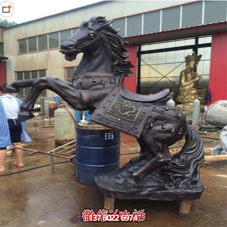 玻璃鋼仿銅戰(zhàn)馬擺件，裝飾你的家