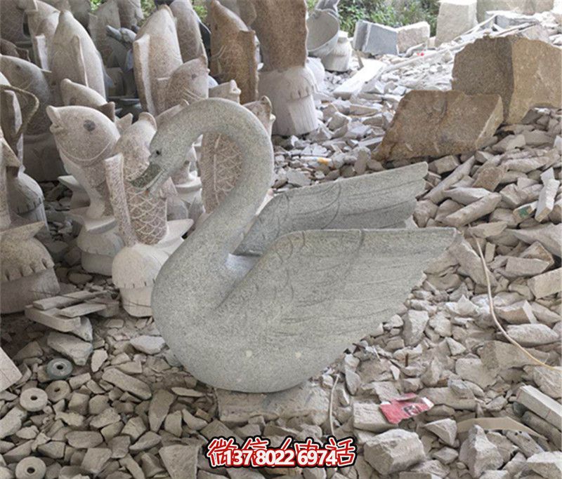 大理石創(chuàng)意天鵝雕塑，美麗大理景區(qū)的精品藝術(shù)品