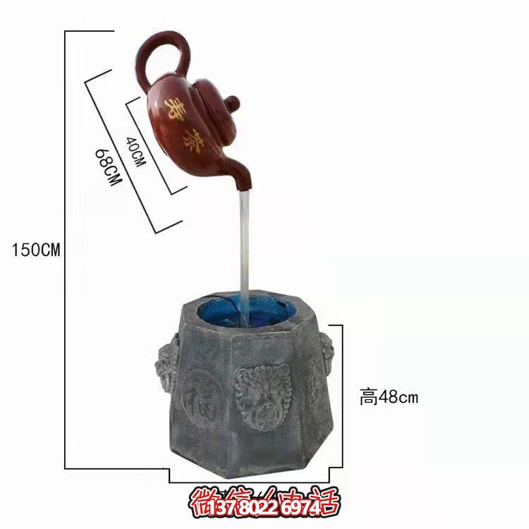 玻璃鋼大型懸空擺件，打造戶(hù)外流水天雕塑