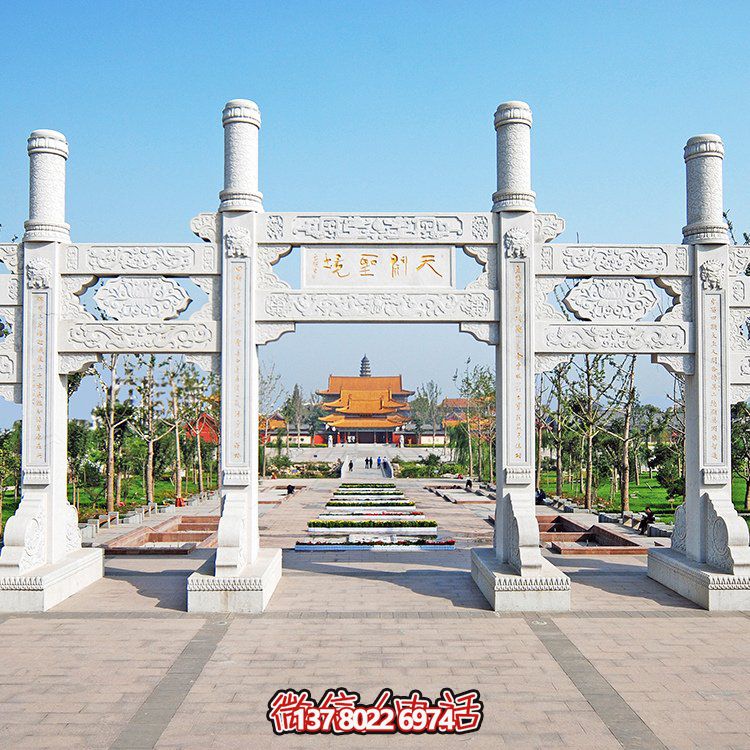 精美大理石石雕多門牌坊雕塑，讓你領(lǐng)略大理景區(qū)的精彩