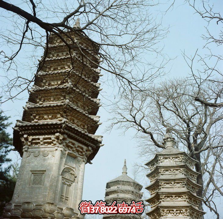 仿古石雕舍利塔，傳承古老文化