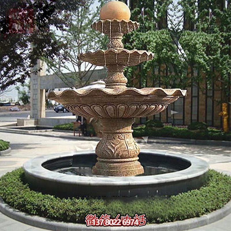 多層景觀噴泉石雕，為學(xué)院增添獨(dú)特的個(gè)性