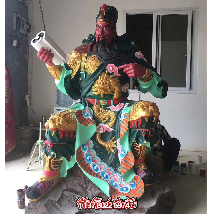 玻璃鋼關(guān)公神像，打造古典寺廟氛圍