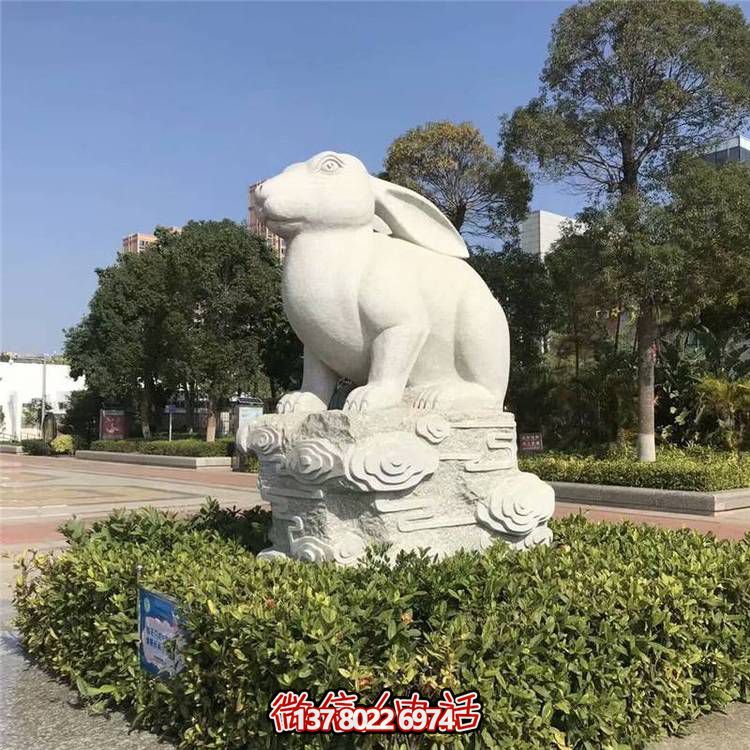 精美十二生肖大理石石雕，高端戶外園林裝飾