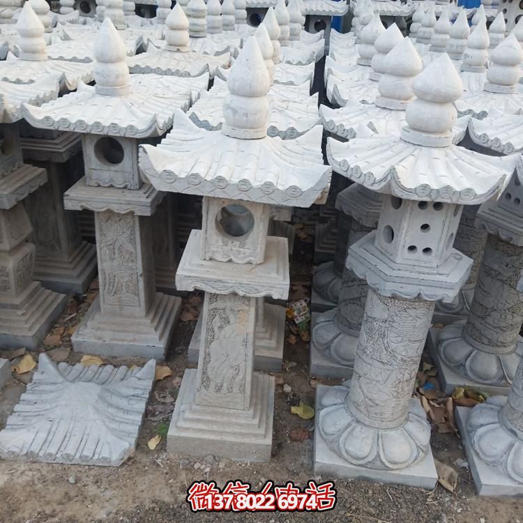 精美手工雕刻青石中式石燈擺件，打造完美園林裝飾