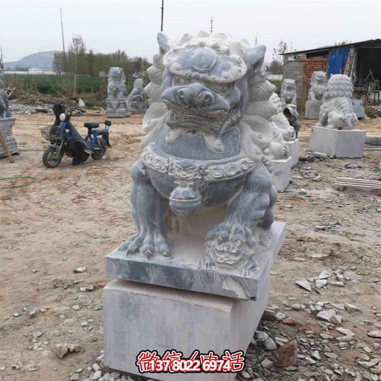仿古大理石石雕獅子雕塑，為你的園林景觀增添經(jīng)典風(fēng)采