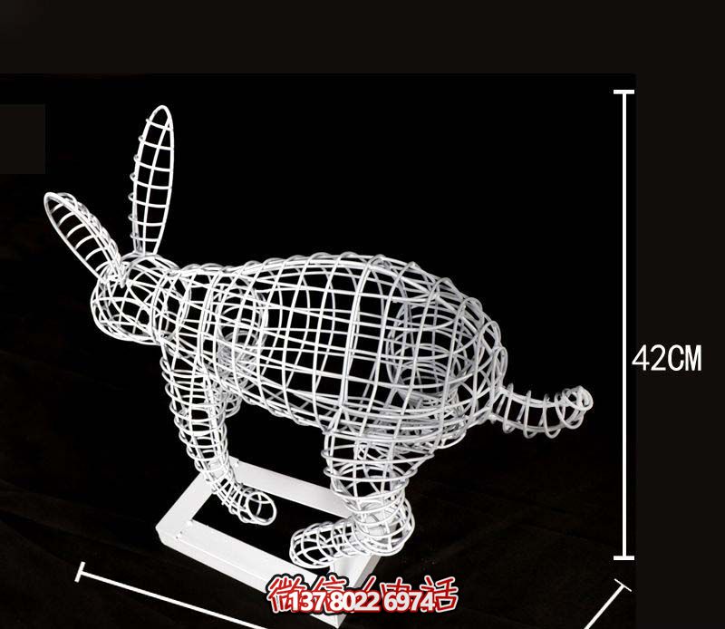 鏤空不銹鋼兔子雕塑，為您的室內(nèi)裝飾添彩