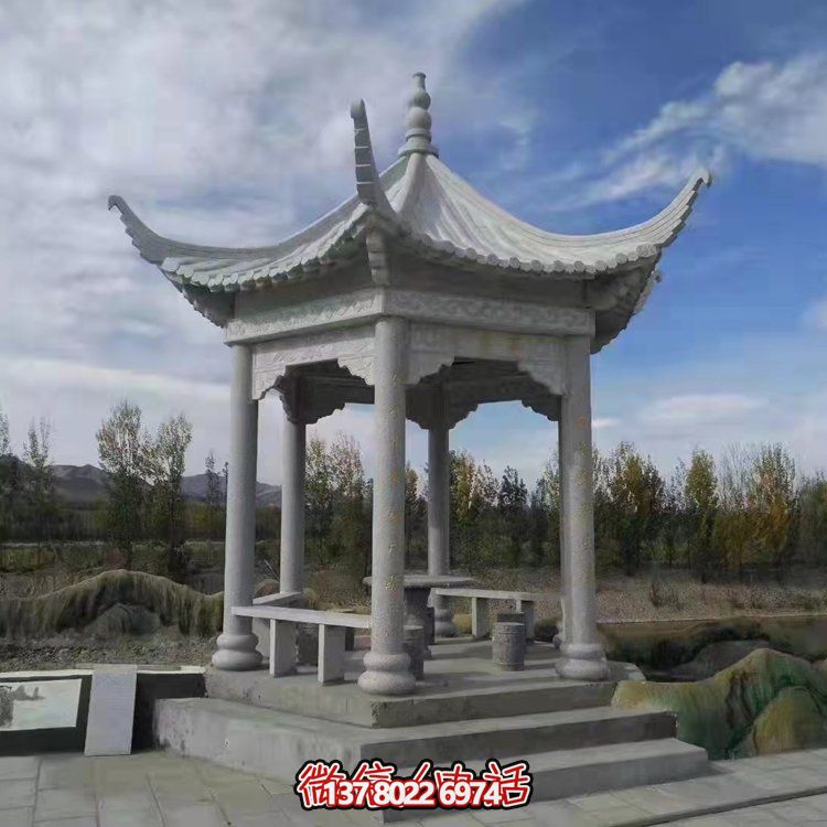 精美園林大理石雕塑涼亭，給您帶來寧?kù)o優(yōu)雅的家園氛圍