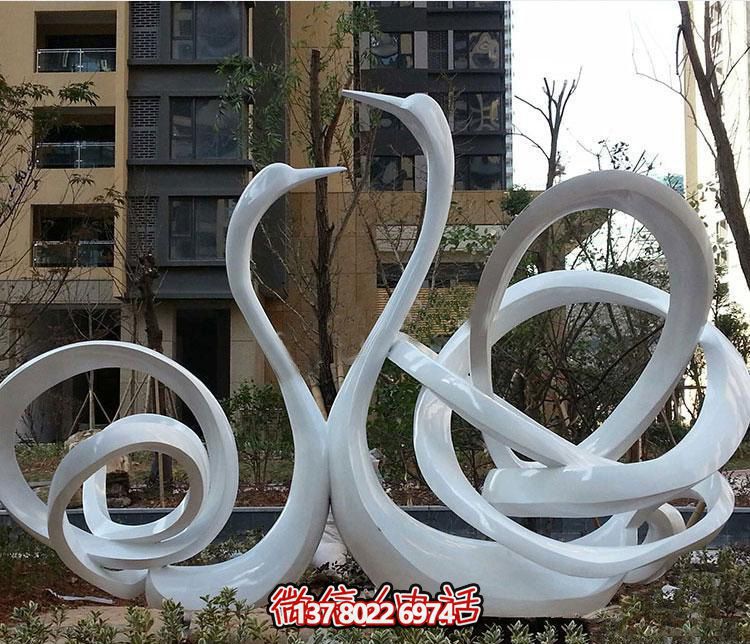 創(chuàng)意天鵝雕塑，為公園和小區(qū)帶來抽象的藝術(shù)氛圍