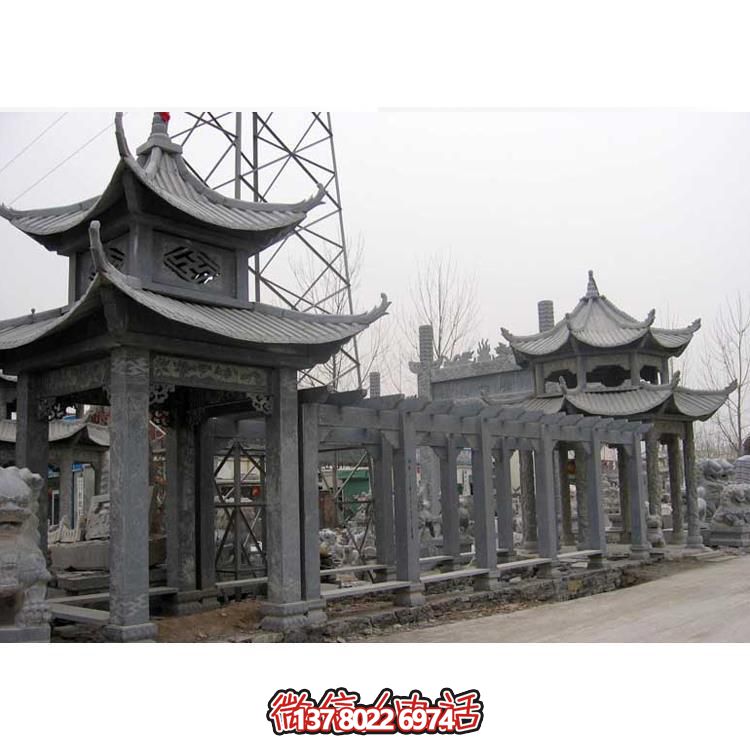 精美石雕，時(shí)尚的大理石長廊營造絕美的戶外公園雕塑