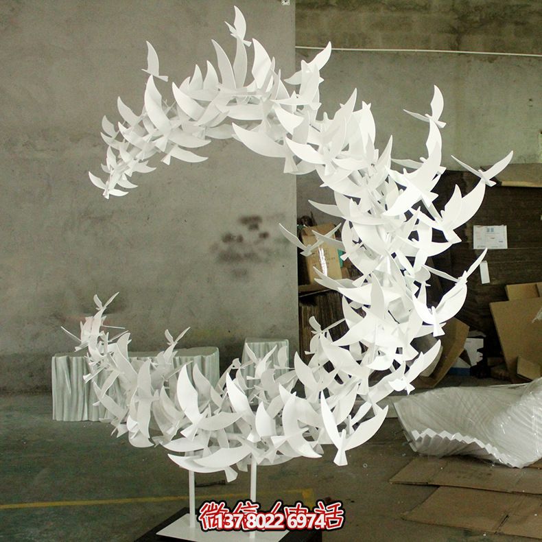 玻璃鋼雕塑擺件裝飾品，創(chuàng)意抽象鴿子裝飾室內(nèi)別墅