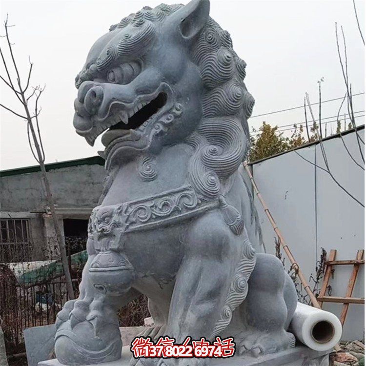 豪華庭院大型獅子雕塑，招財進寶，鎮(zhèn)宅門口裝飾