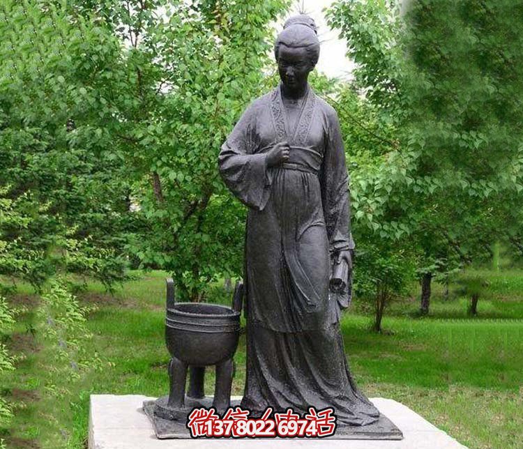 宋代婉約風(fēng)青銅鍛造銅雕，李清照詩意縈繞
