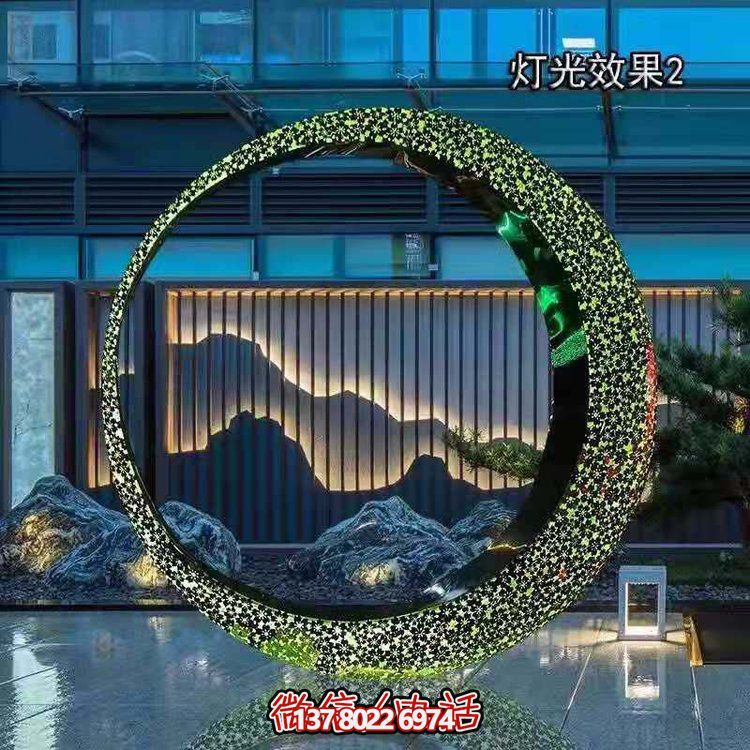 不銹鋼燈光圓環(huán)，營(yíng)造月亮美景
