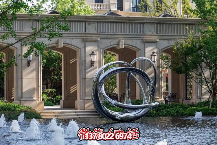 創(chuàng)意不銹鋼抽象藝術(shù)景觀雕塑擺件，點(diǎn)綴小區(qū)水池