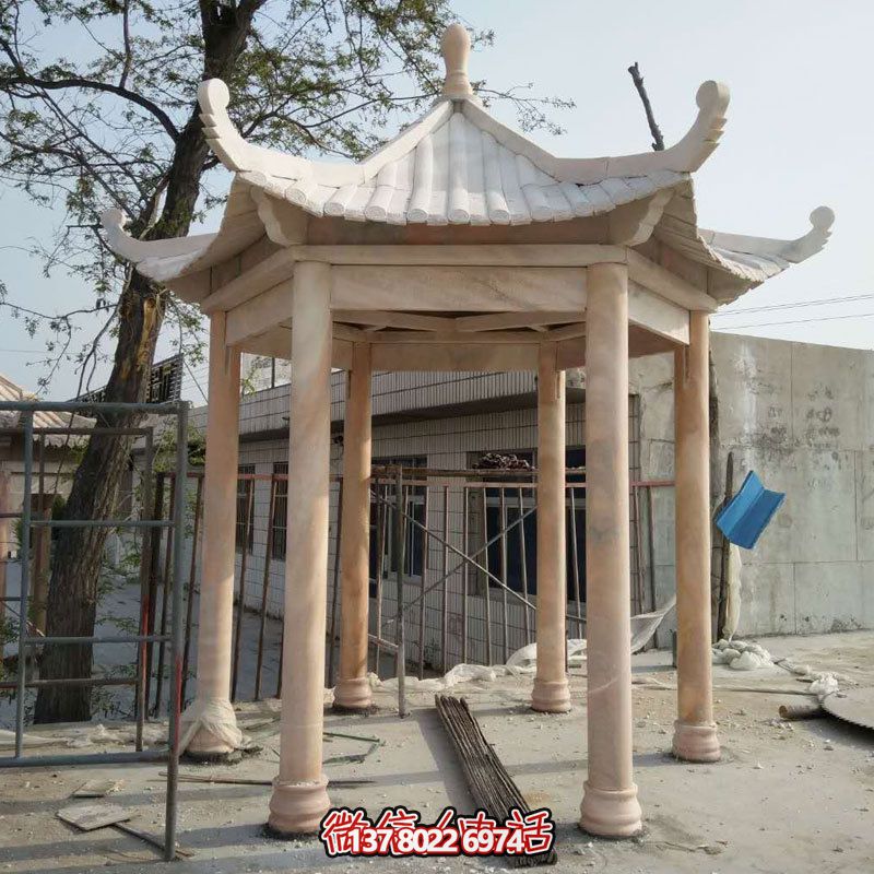 大理石休閑涼亭，美化庭院陽臺