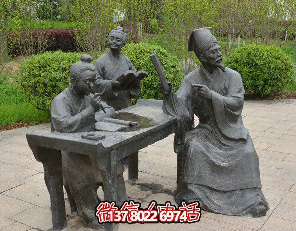 古代庭院景區(qū)，一起讀書、雕塑、感受古風(fēng)