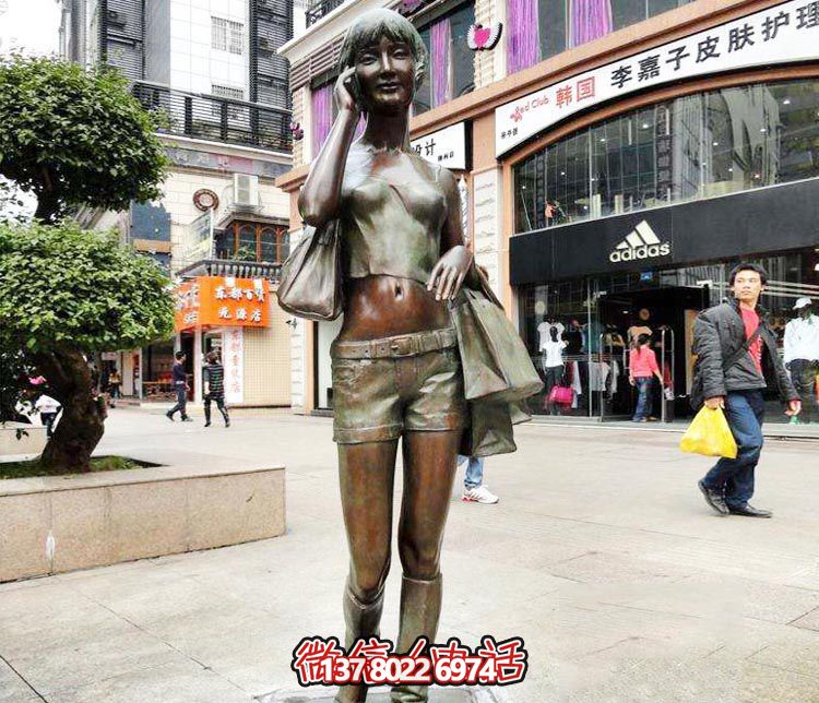 精美銅雕女孩雕塑——帶你暢游街頭，體驗(yàn)夢(mèng)幻快樂時(shí)光