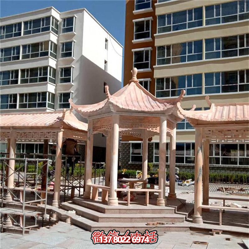 精美雕刻大理石涼亭，為小區(qū)、公園、休閑區(qū)帶來獨(dú)特視覺享受