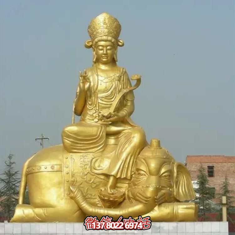 玻璃鋼雕塑文姝普賢，精致烤漆噴金大型景點(diǎn)裝飾