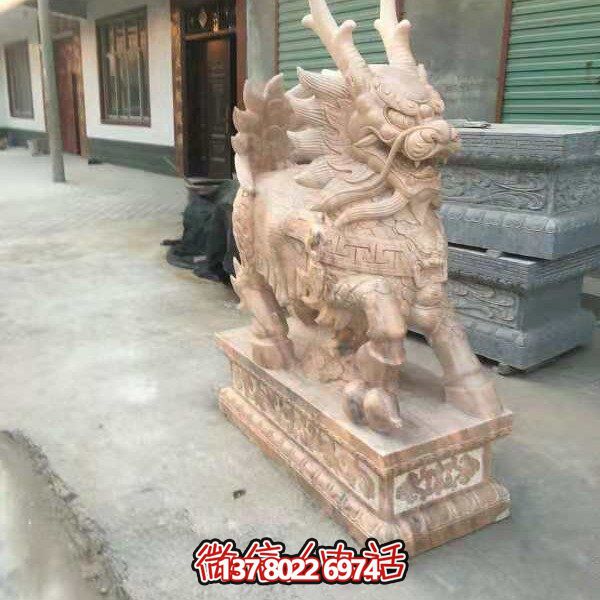 高端定制大理石石雕獅子雕塑，裝點(diǎn)大型庭院、別墅、門口，招財(cái)又安全