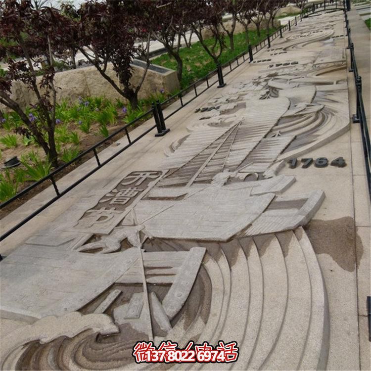 大理石浮雕壁畫，點綴景區(qū)廣場裝飾