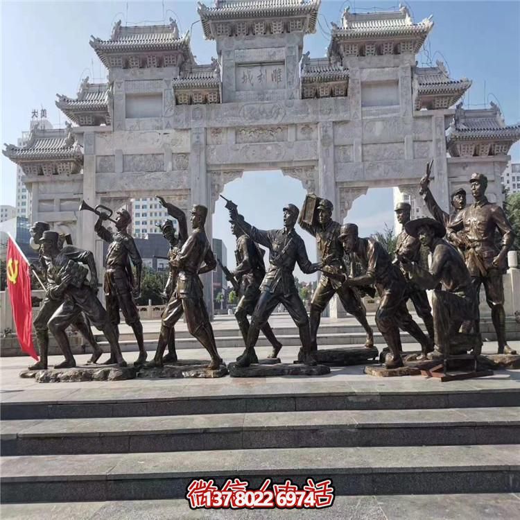紅軍戰(zhàn)士仿銅雕塑——緬懷革命先輩，傳承紅色文化