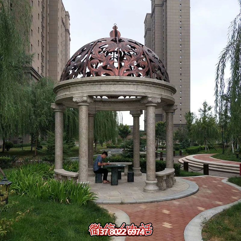 高端歐式鏤空涼亭，打造完美小區(qū)廣場