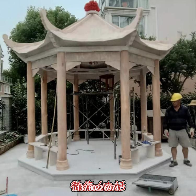 紅古涼亭，讓你在小區(qū)花園里享受晚霞美景