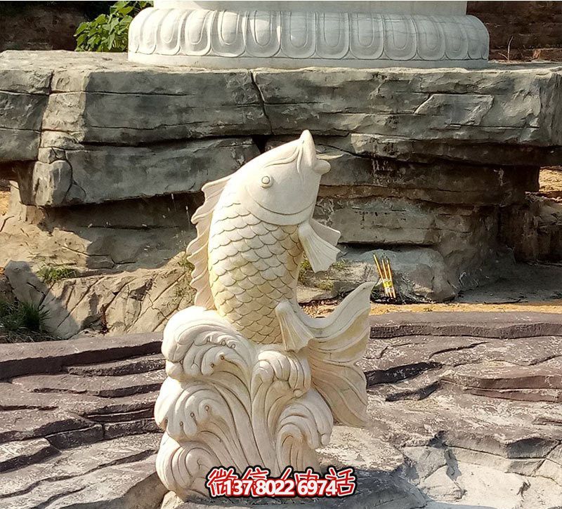 漢白玉石雕塑，點綴公園景觀，增添創(chuàng)意噴水裝置