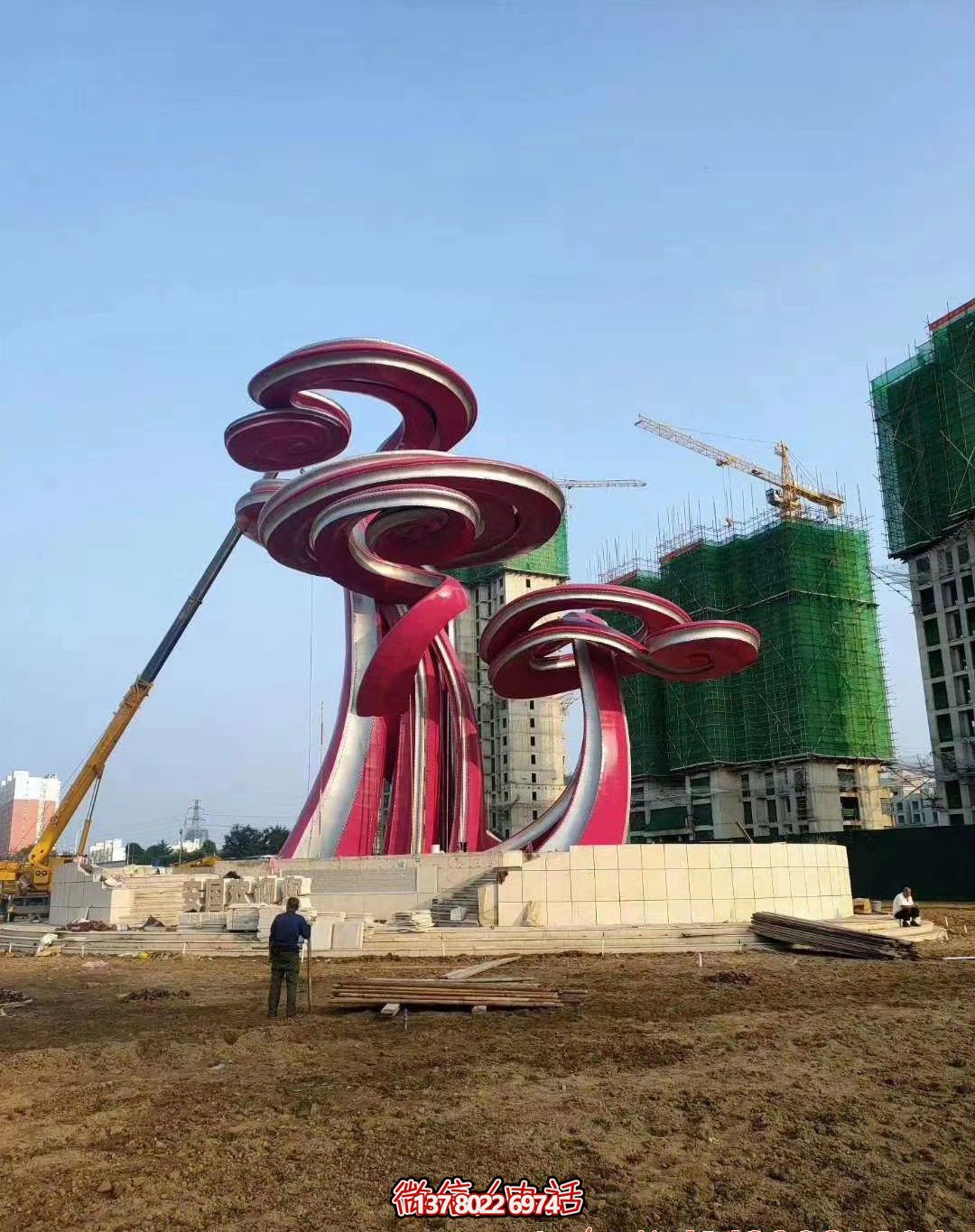玻璃鋼祥云彩繪雕塑，個性創(chuàng)意景區(qū)裝飾