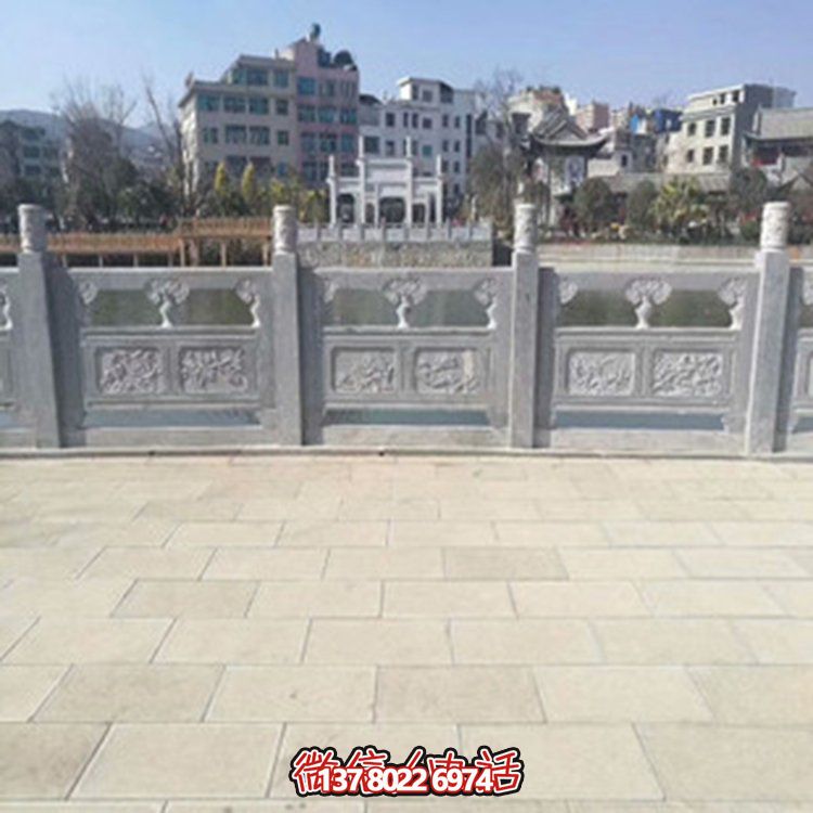 精美大理石雕塑欄桿，裝點(diǎn)戶外園林景觀