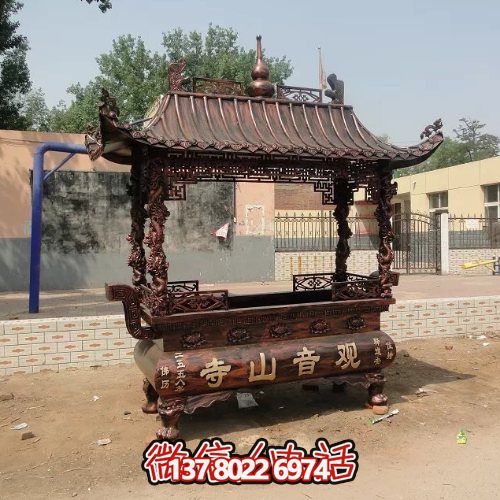 傳統(tǒng)中式香爐宗教雕塑，祈福上香