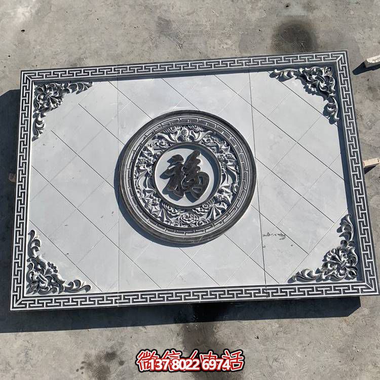 黃色沙巖浮雕影壁，景觀背景雕塑
