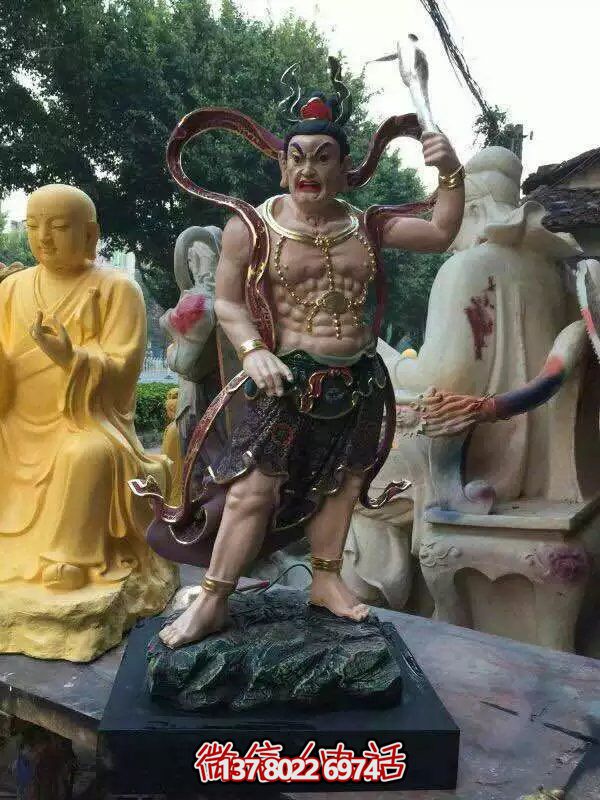 玻璃鋼八大金剛雕塑，護法神圣的守護