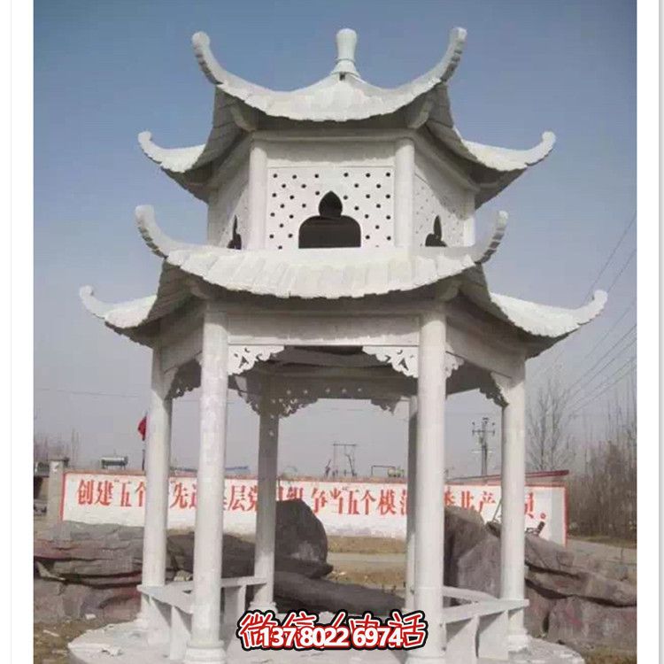 舒適寧靜的大理石涼亭，完美滿足休息需求
