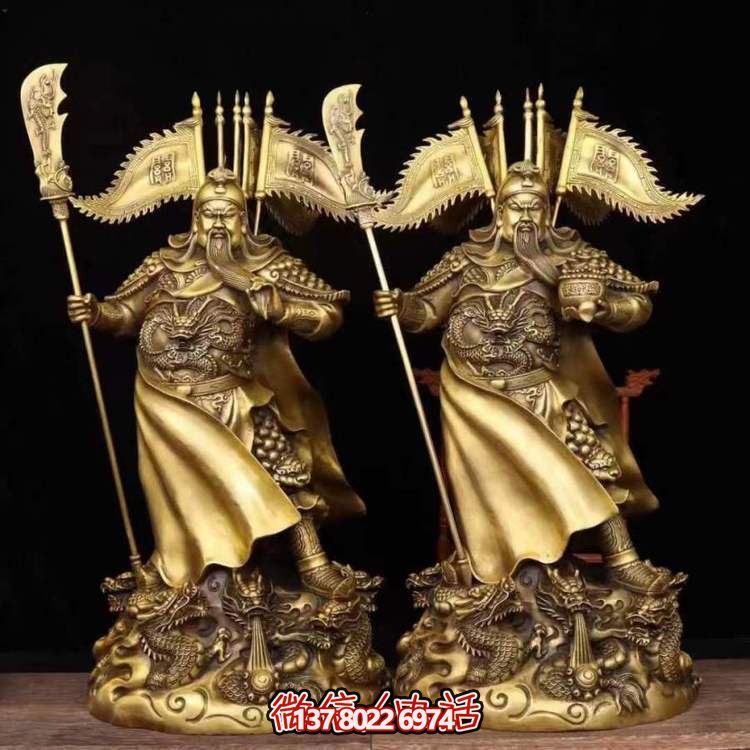 立式武財(cái)神雕塑，供奉家居神靈
