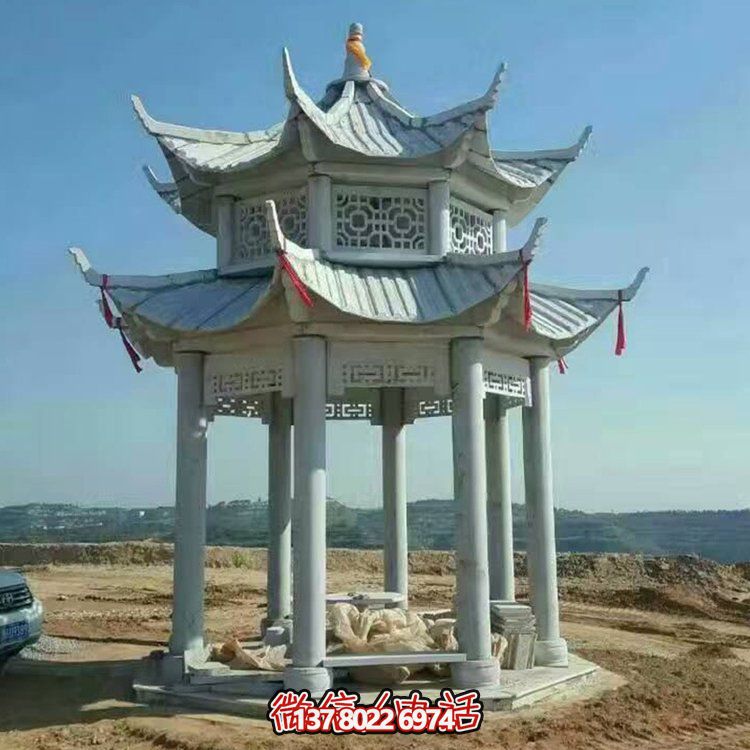 中式雙層涼亭，傳承傳統文化美學