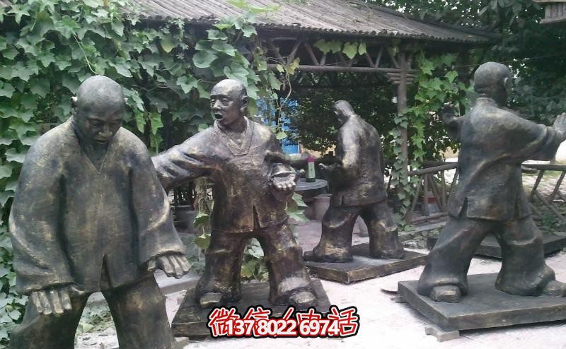 玻璃鋼雕塑景觀，為廣場(chǎng)練功夫人注入靈動(dòng)之物