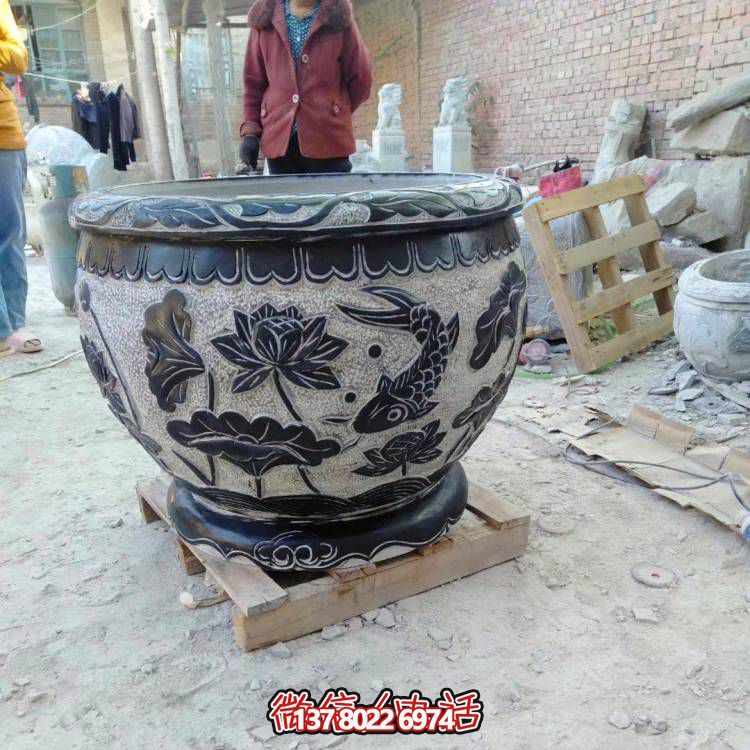 天然石頭缸，仿古雕刻，裝點(diǎn)家園