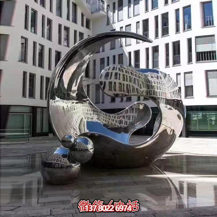 高品質(zhì)不銹鋼大型雕塑，精美戶外園林景觀