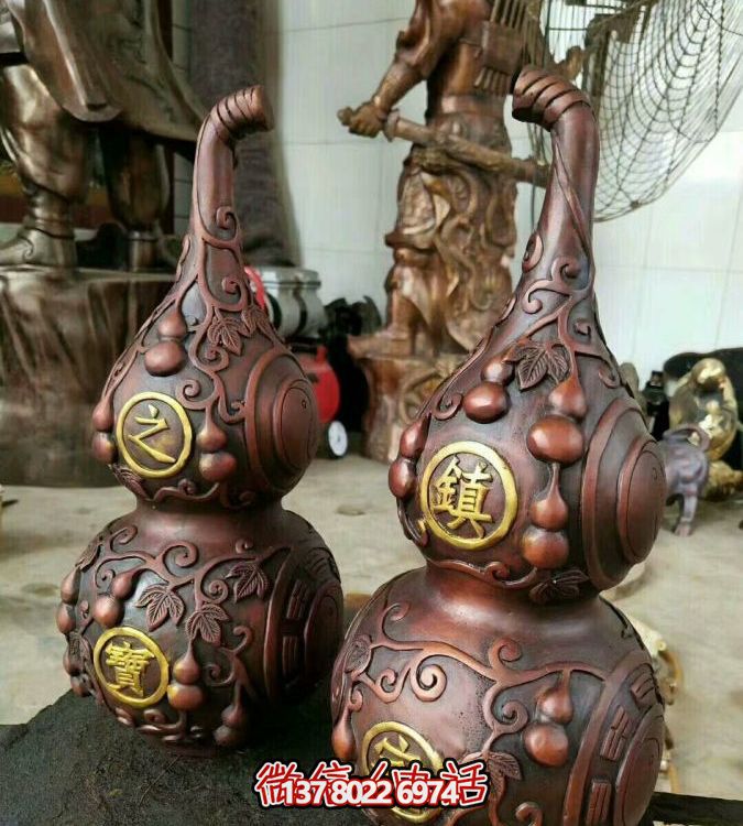 銅雕葫蘆雕塑，增添家居的福氣