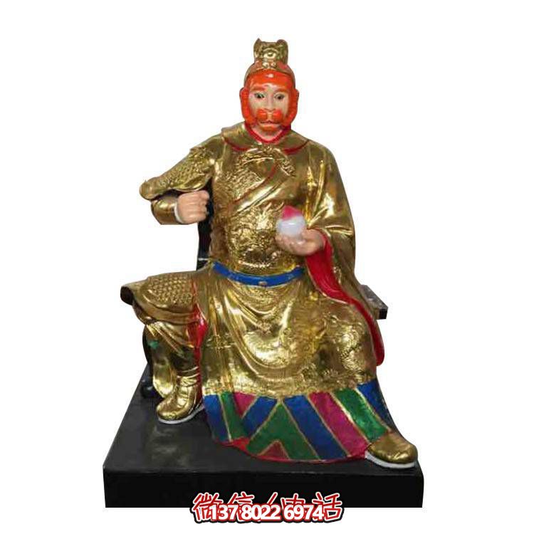 玻璃鋼佛像，金烤漆噴涂