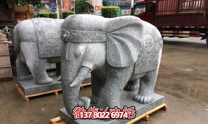 精美大理石雕塑藝術(shù)品，驚艷展現(xiàn)大象的宏偉氣勢